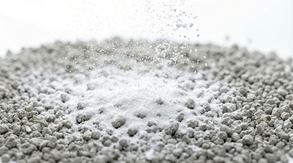 Pouring baking soda into a litter tray